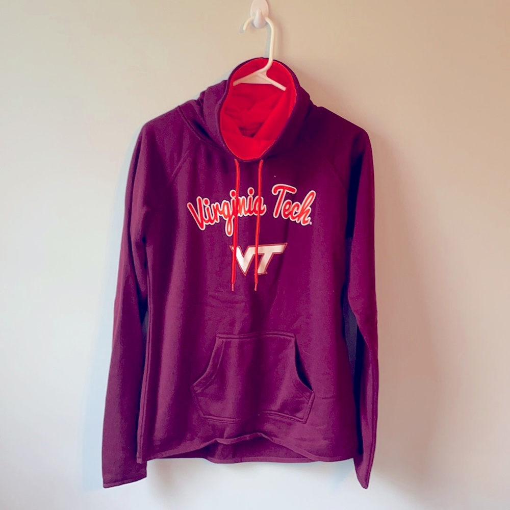 Virginia Tech sweatshirt.